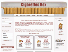 Tablet Screenshot of cigarettesbox.com